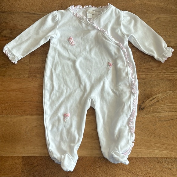 Kissy Kissy 3-6M white ruffle onesie - Picture 1 of 5